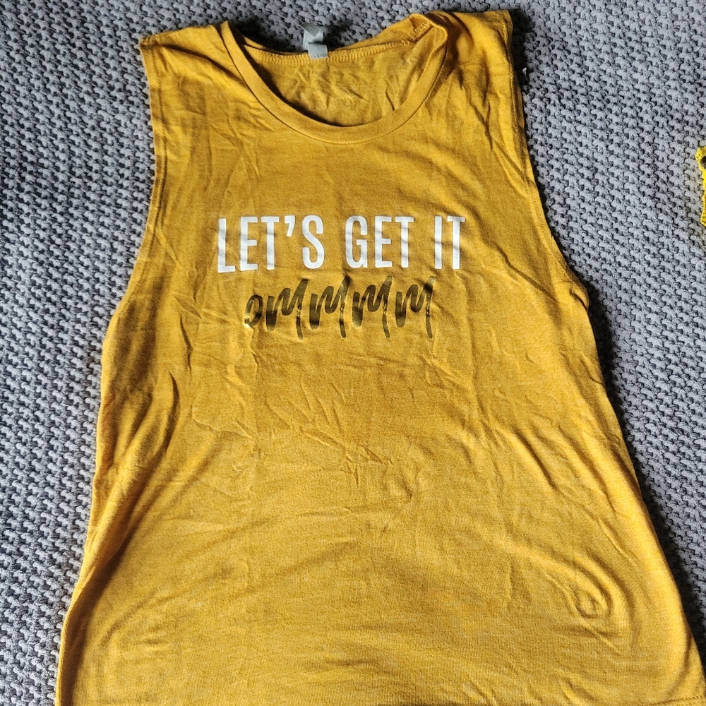 Tone It Up Women’s Workout Tank Top | Size Small | Mustard Yellow